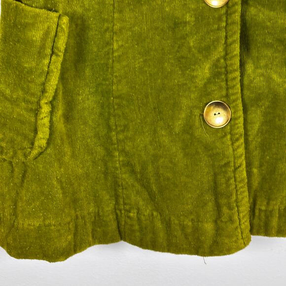 Vintage 1970s Bardinella Designs Terry Cloth Vest Olive Green Cover Up Button Up - Picture 9 of 16
